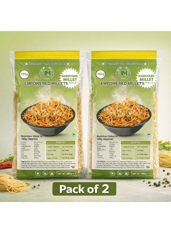 Empowered Millets Barnyard Millet Noodles with Masala (180g pack of 2) - Image 1